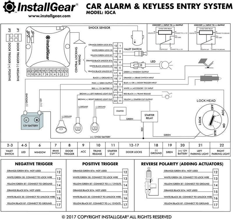 InstallGear Car Alarm Security & Keyless Entry System, Trunk Pop with Two 4-Button Remotes - Car Alarm System - Door Lock/Unlock, Keyless Key Fob for Car/Auto - Image 2